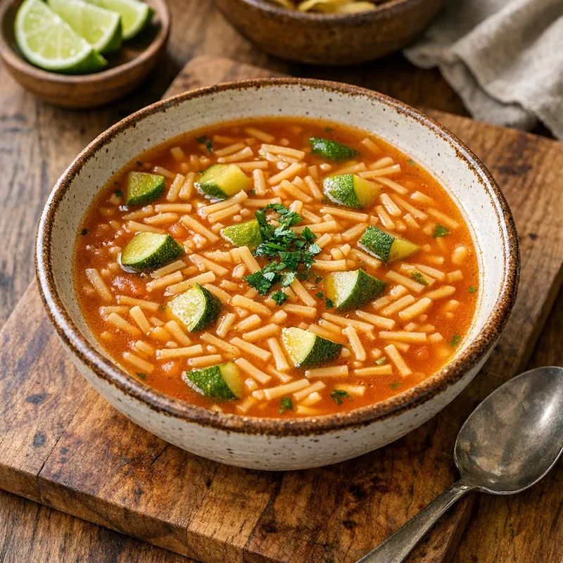 Sopita de Fideo Corto al Jitomate Colado