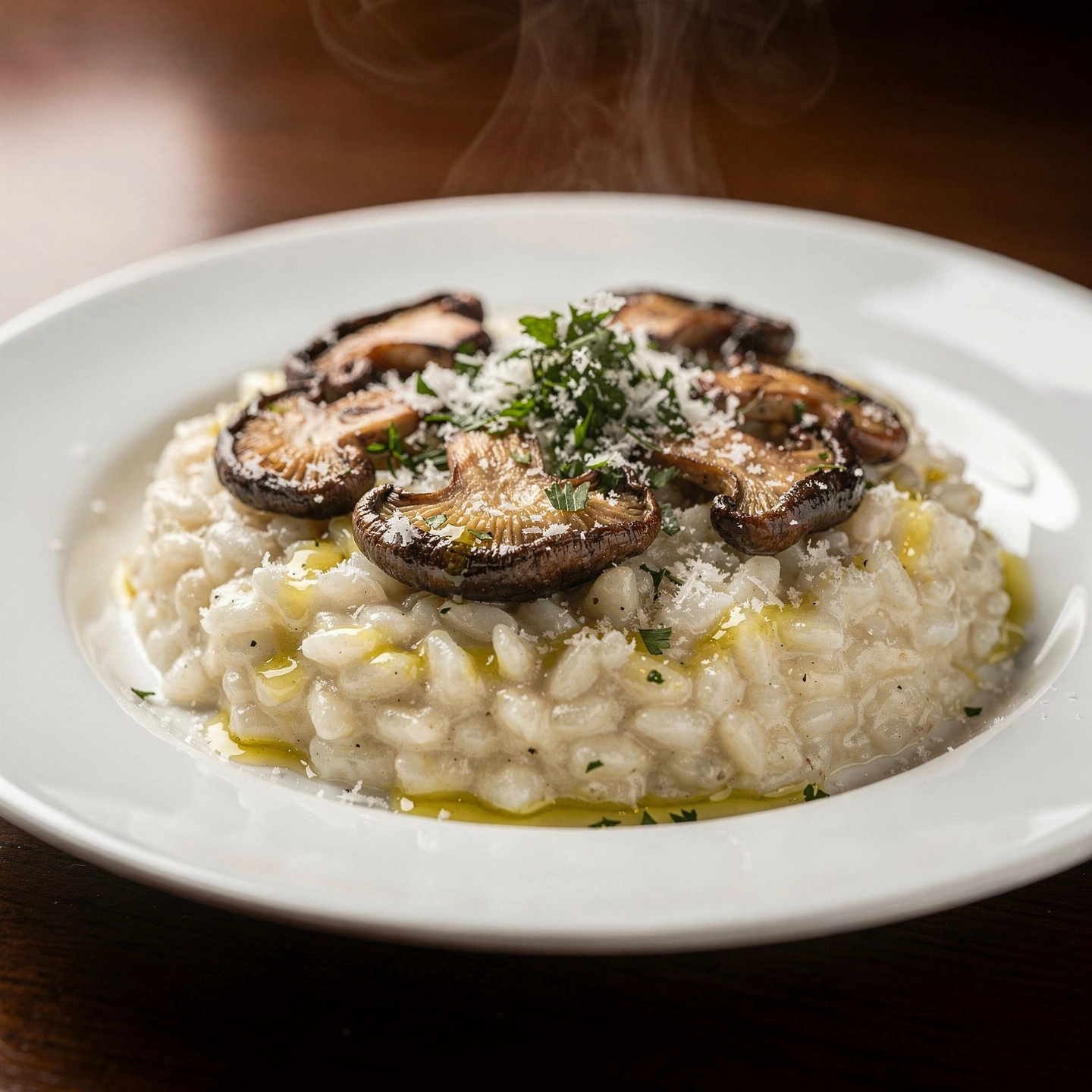 Risotto de Hongos Portobello y Trufa Blanca