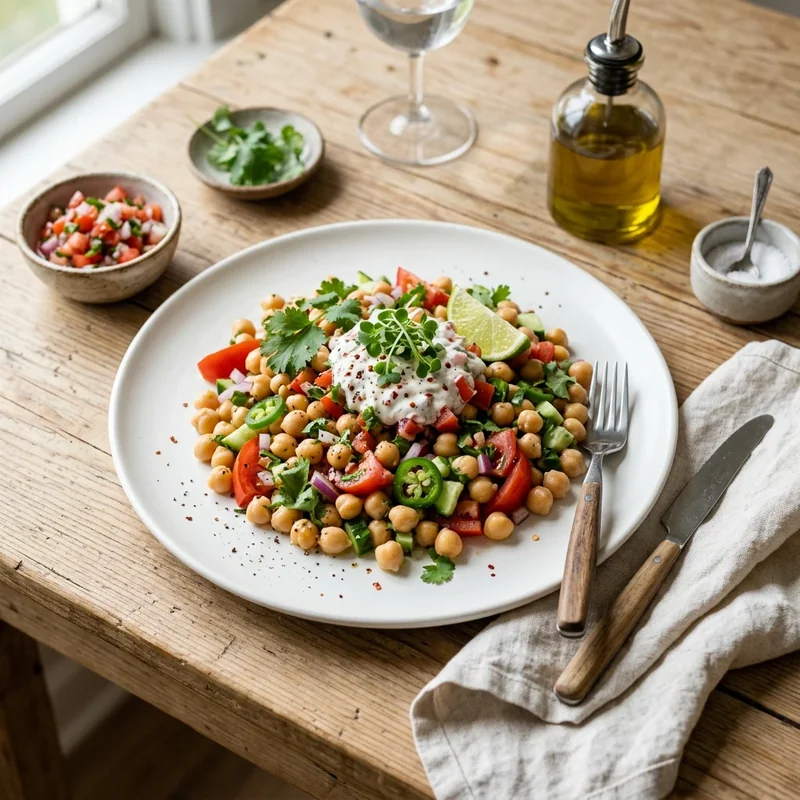 Ensalada Fría de Garbanzos de la Olla con Pico