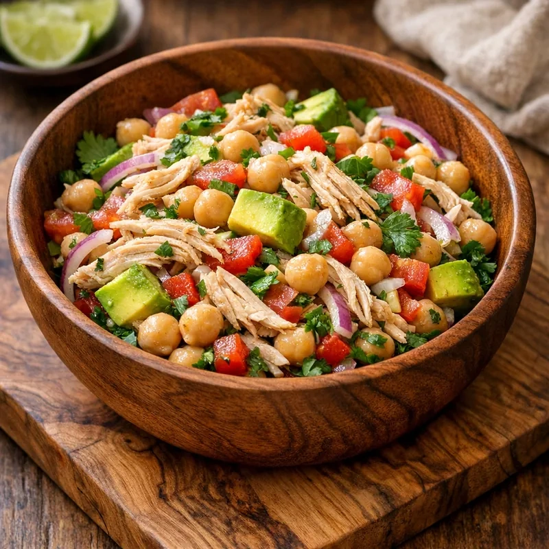 Ensalada de Garbanzos con Pechuga de Pollo