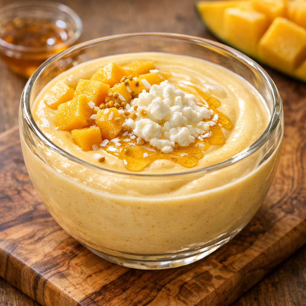 Licuado de Mango, Requesón y Miel
