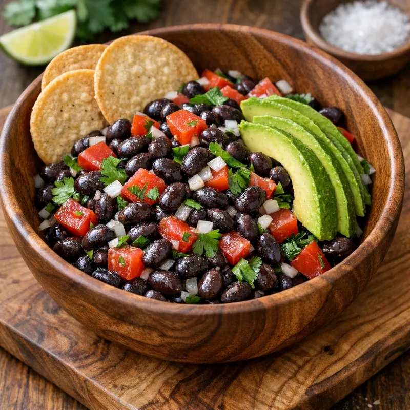 Ensalada de Frijol Negro de la Olla