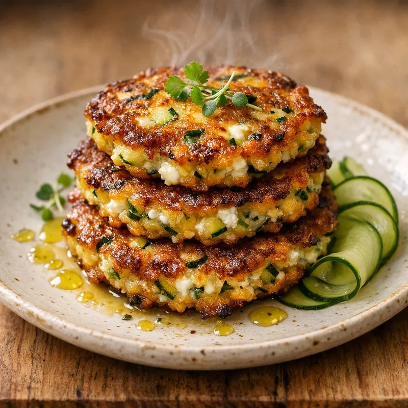Tortitas de Calabacita y Requesón