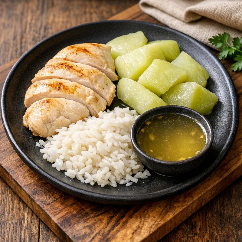 Pechuga de Pollo al Vapor con Chayote