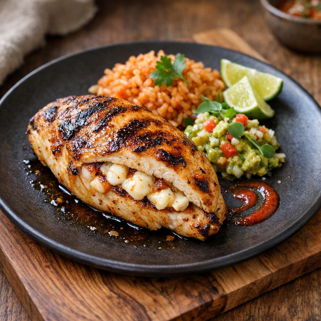 Pechuga al Comal Rellena de Panela