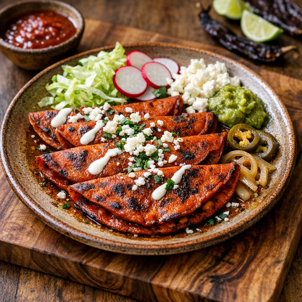 Enchiladas Potosinas en Guajillo al Comal