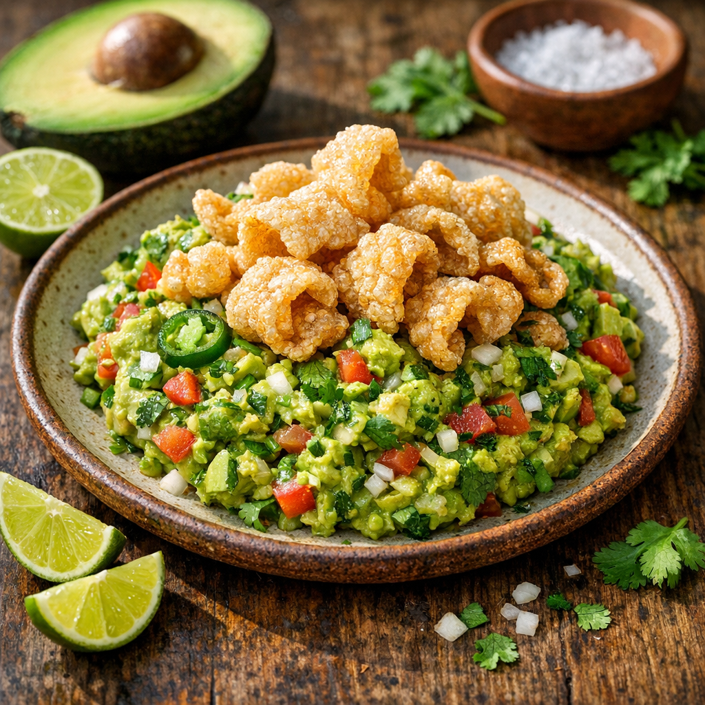 Guacamole Tradicional con Chicharrón