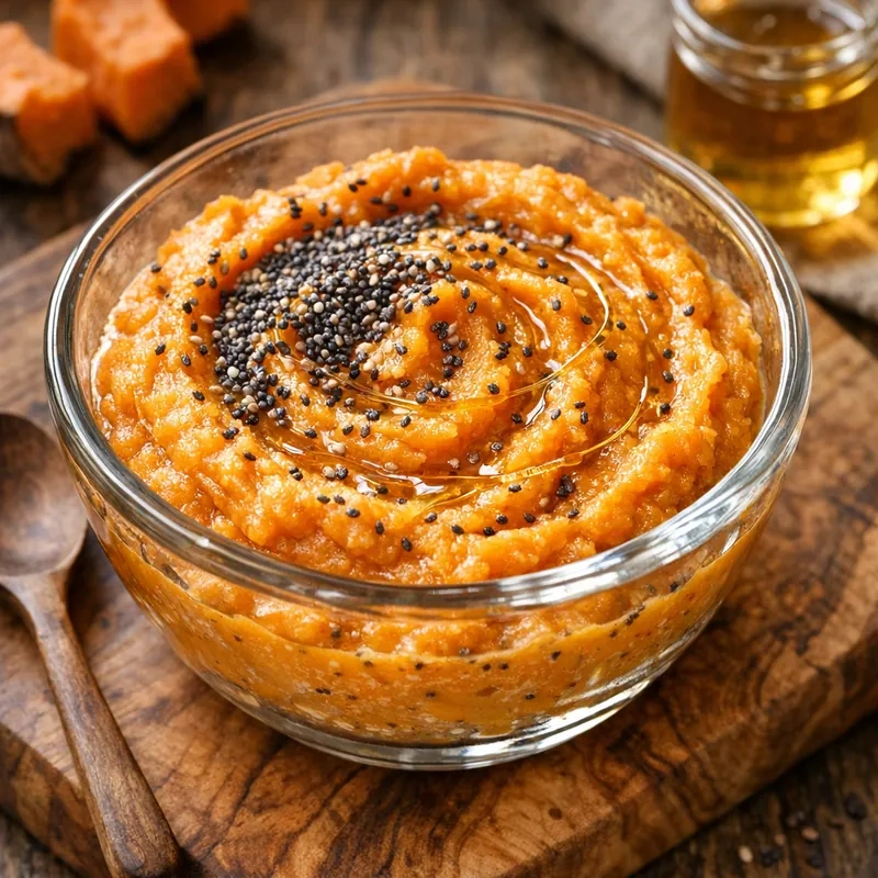 Papilla de Camote con Chía y Agave