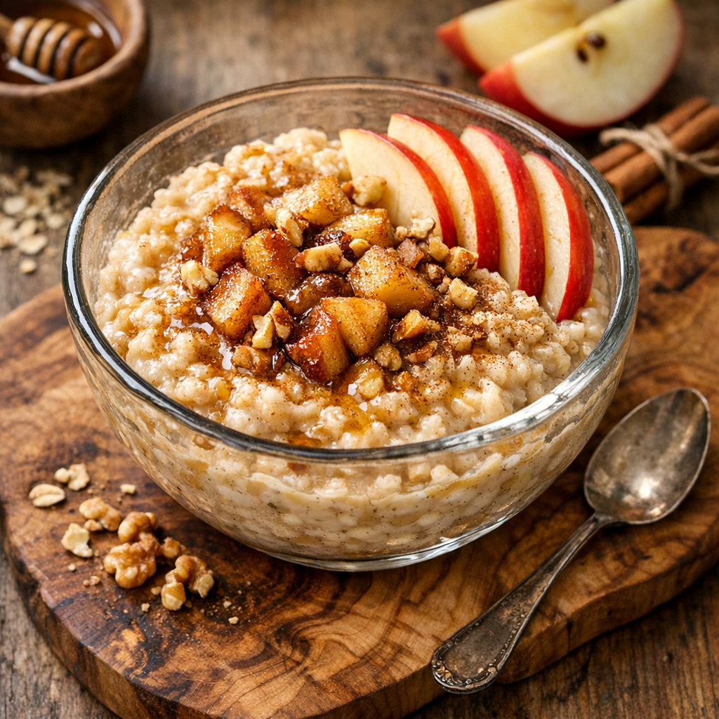 Papilla de Avena Cocida con Manzana