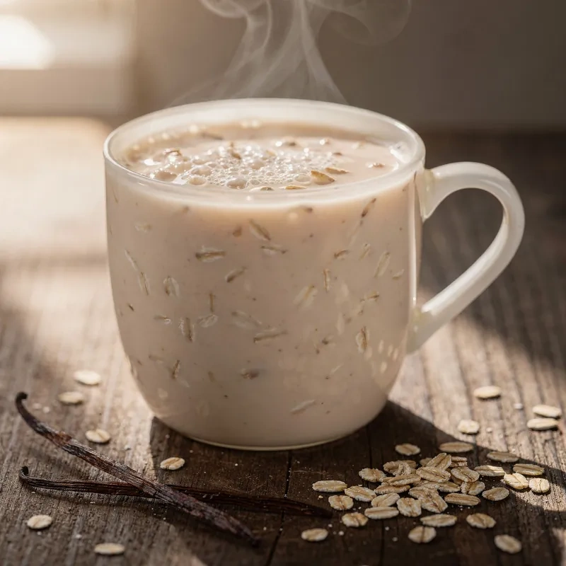 Atole de Avena Cocida con Leche de Arroz