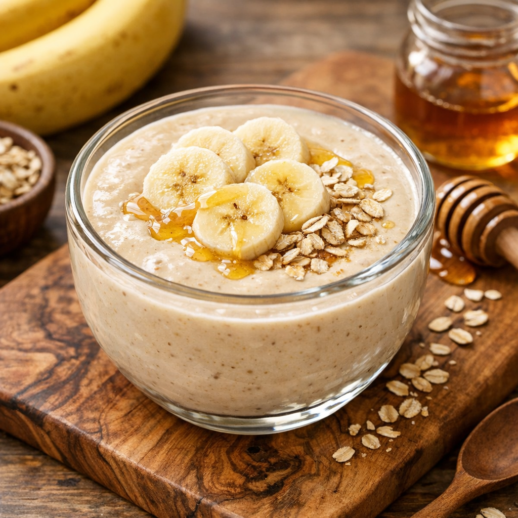 Licuado de Plátano, Avena y Miel