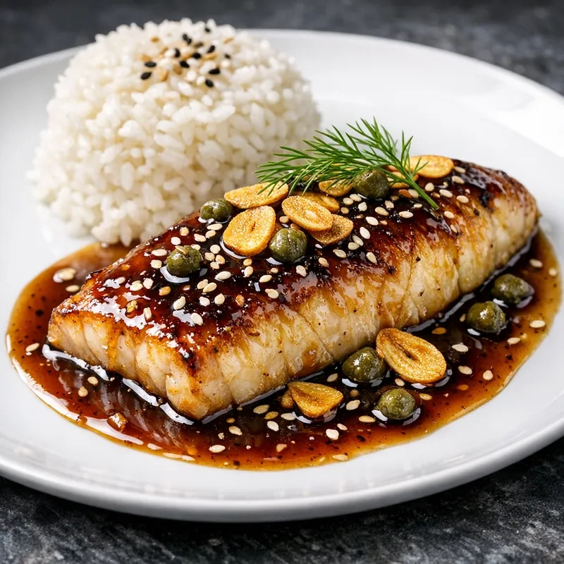 Filete de Pescado Blanco al Teriyaki