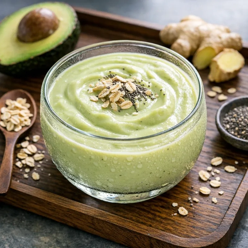 Licuado de Aguacate, Jengibre y Avena