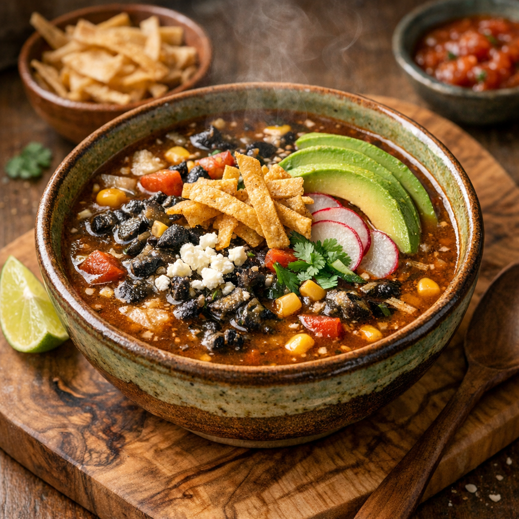 Sopa Tlaxcalteca de Huitlacoche