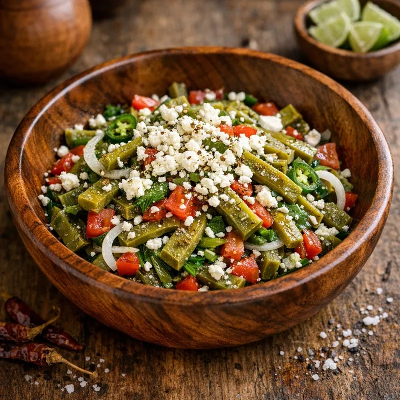 Ensalada de Nopales con Queso Cotija
