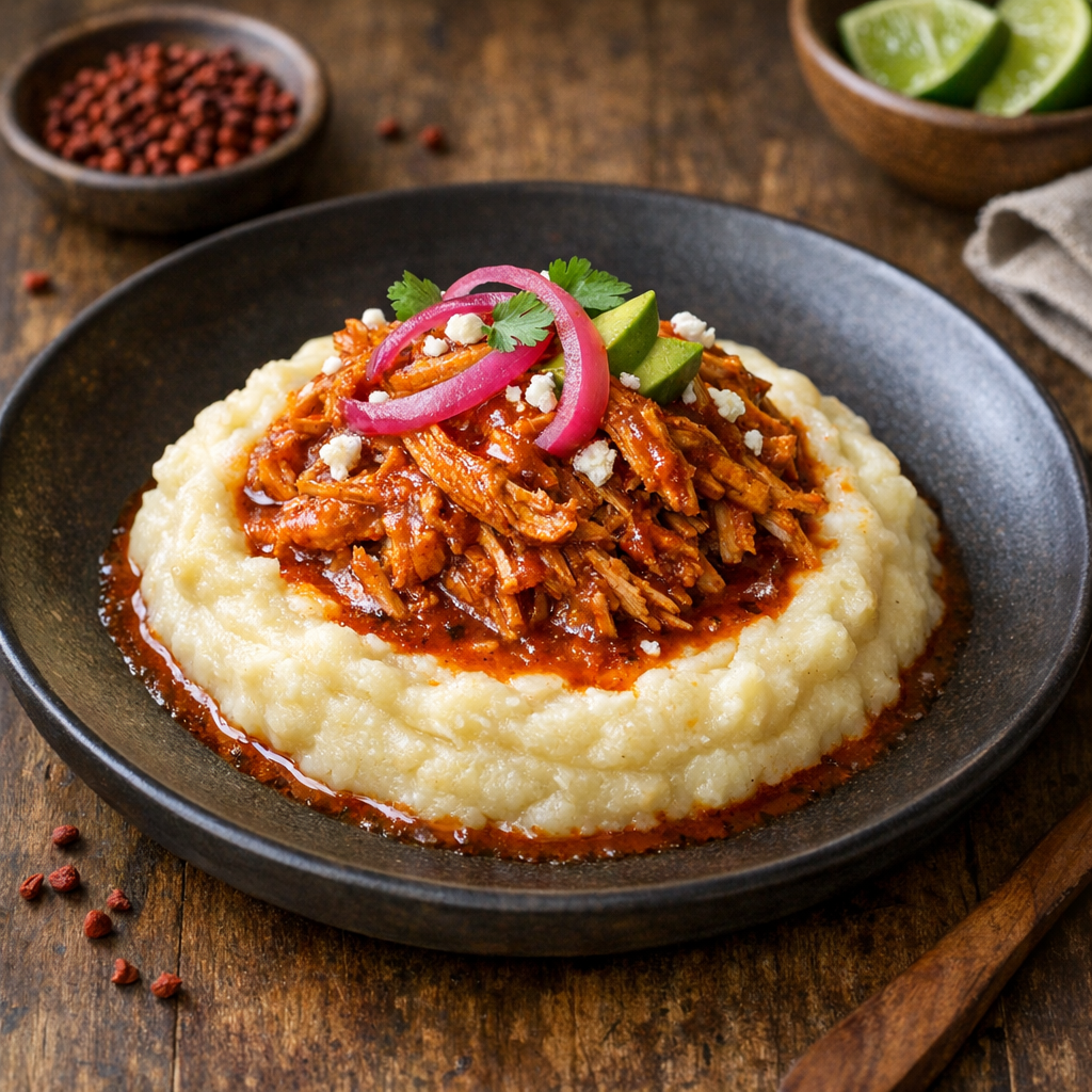 Puré Yucateco de Pollo al Achiote