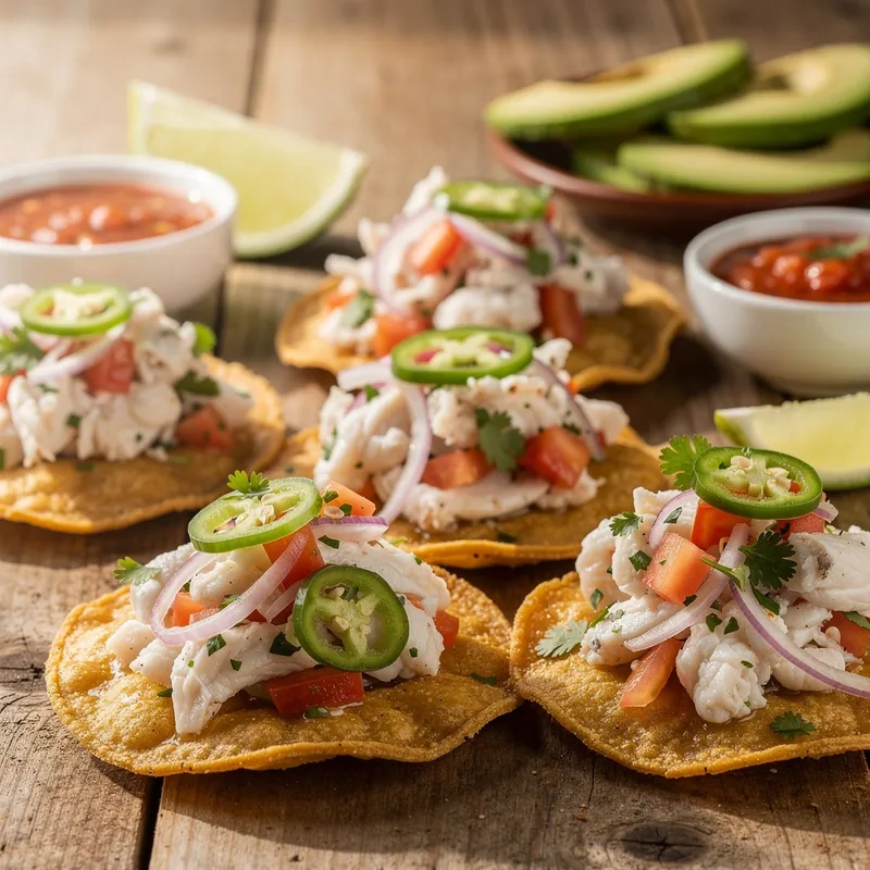 Tostaditas Sinaloenses de Ceviche