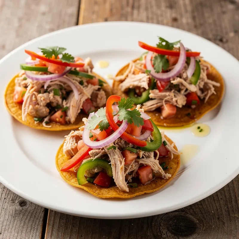 Tostadas Yucatecas de Salpicón de Pavo