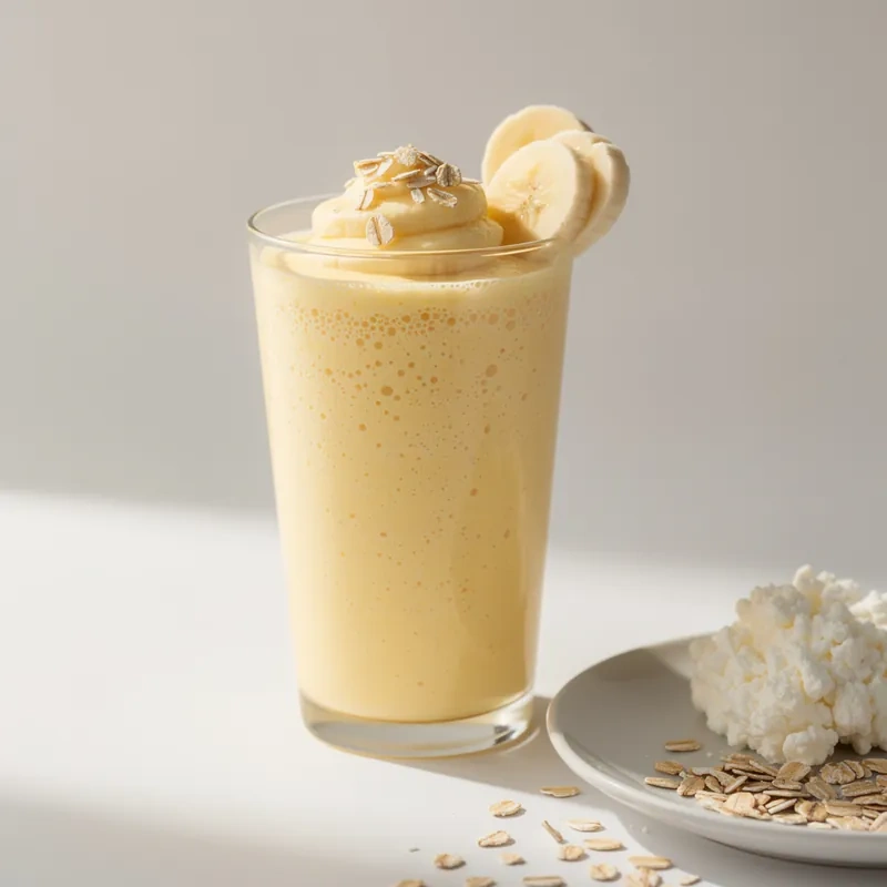 Licuado de Plátano, Requesón y Avena