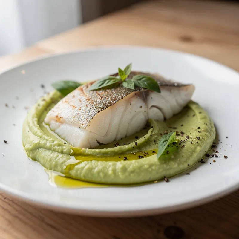 Puré de Calabacita con Pescado Blanco