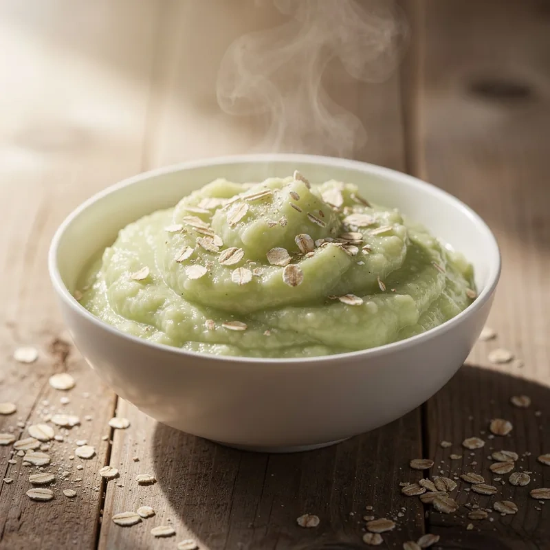 Papilla de Manzana Verde y Avena