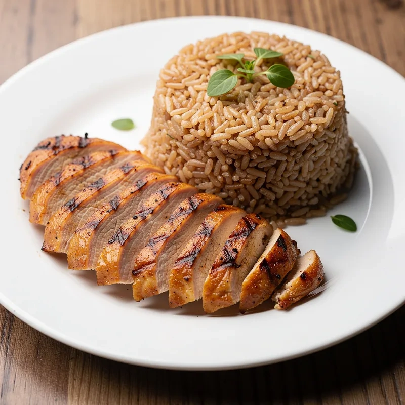 Pechuga de Pavo a la Plancha con Arroz