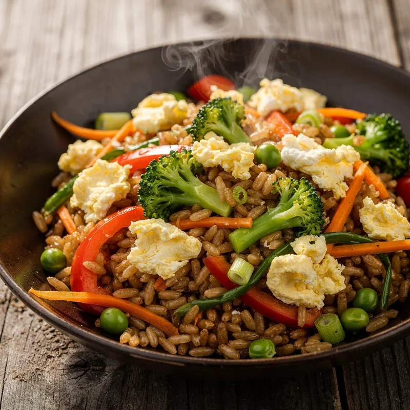 Arroz Integral con Claras de Huevo