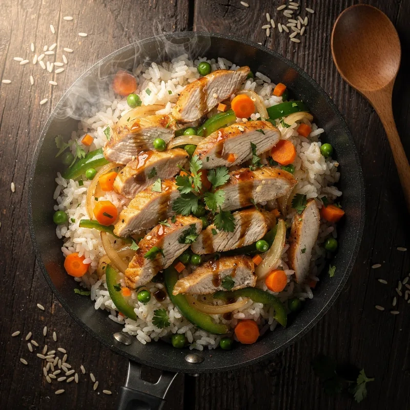 Arroz Blanco con Pollo