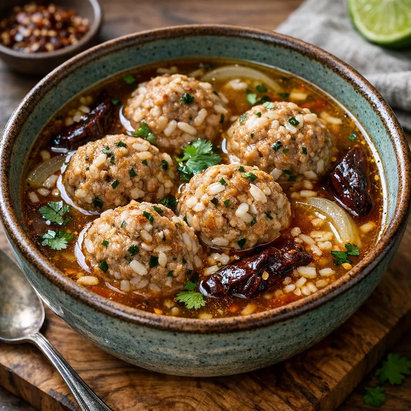 Albóndigas de Pavo en Caldillo de Chipotle