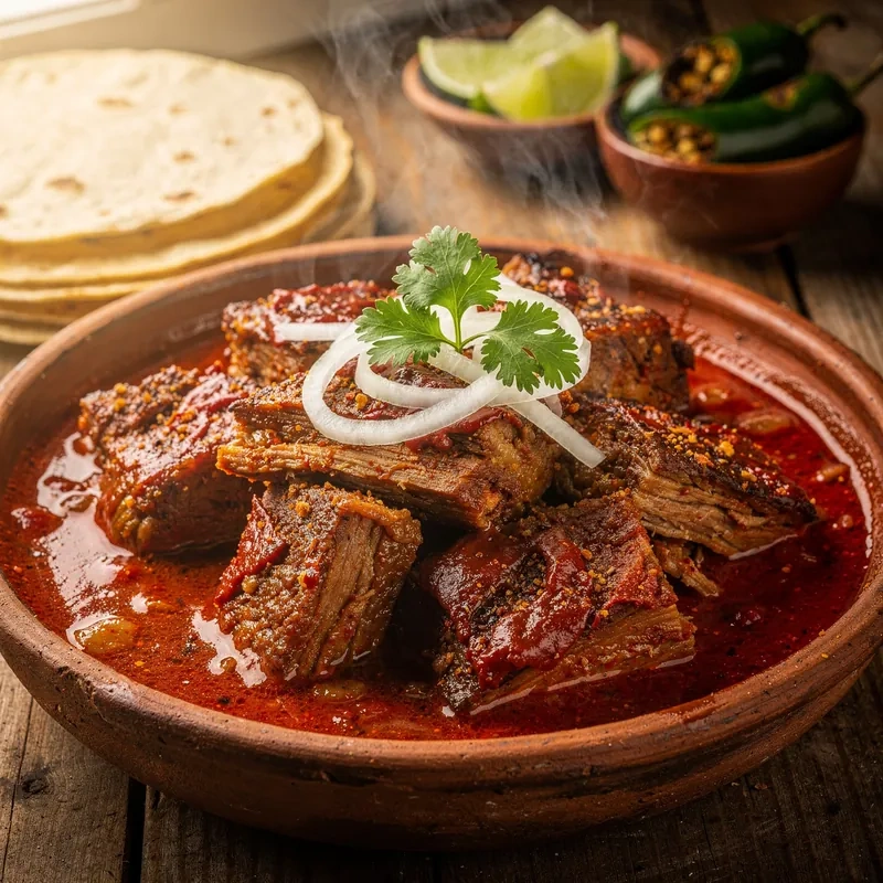 Asado de Puerco Potosino en Guajillo