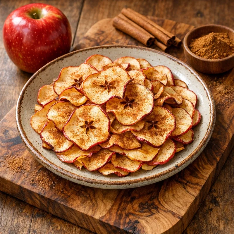 Chips de Manzana Deshidratada con Canela