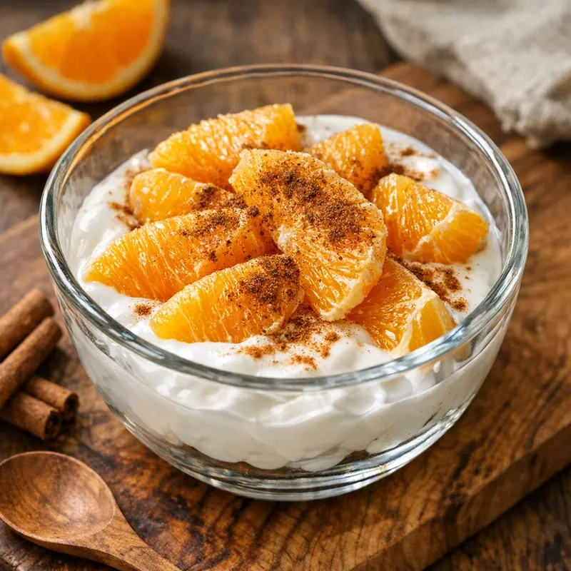 Gajos de Naranja con Canela y Yogur Natural