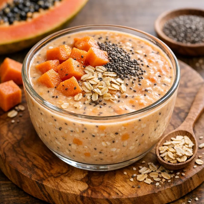 Licuado de Papaya con Avena y Chía