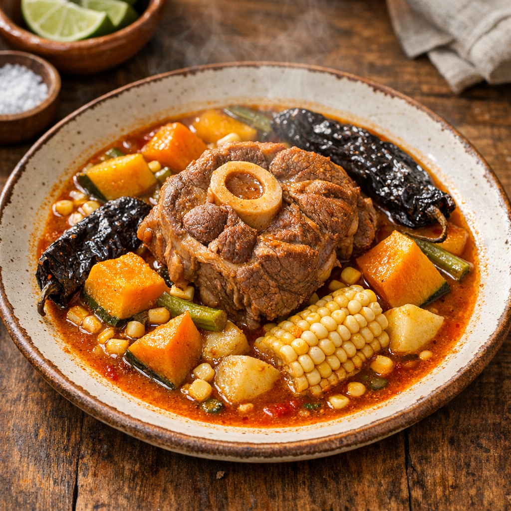 Mole de Olla con Res Magra y Calabaza