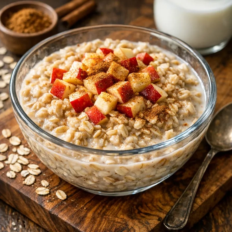 Papilla Caliente de Avena Integral con Manzana