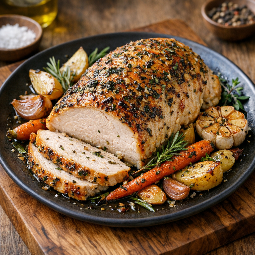 Pechuga de Pavo al Horno con Hierbas Finas