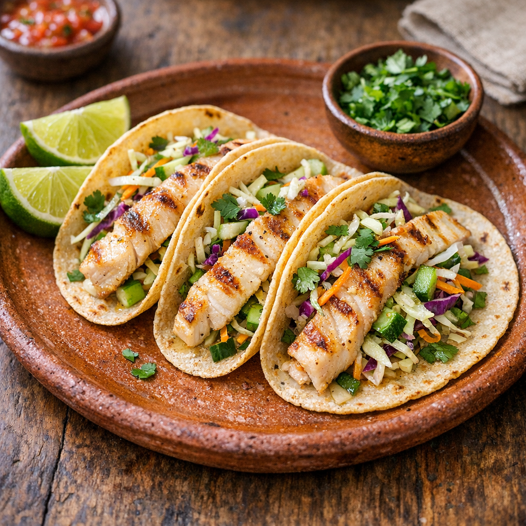 Tacos de Pescado Blanco a la Plancha