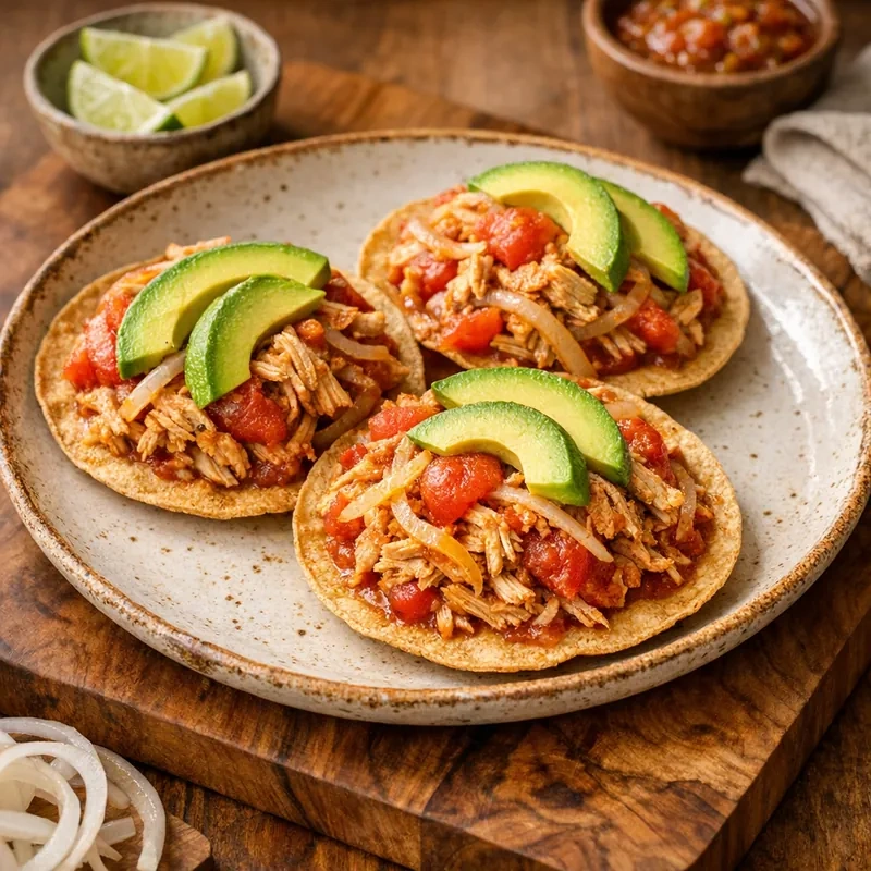 Tinga de Pechuga de Pavo con Cebolla y Jitomate