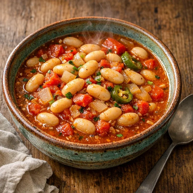 Alubias Blancas en Caldillo de Chiltomate