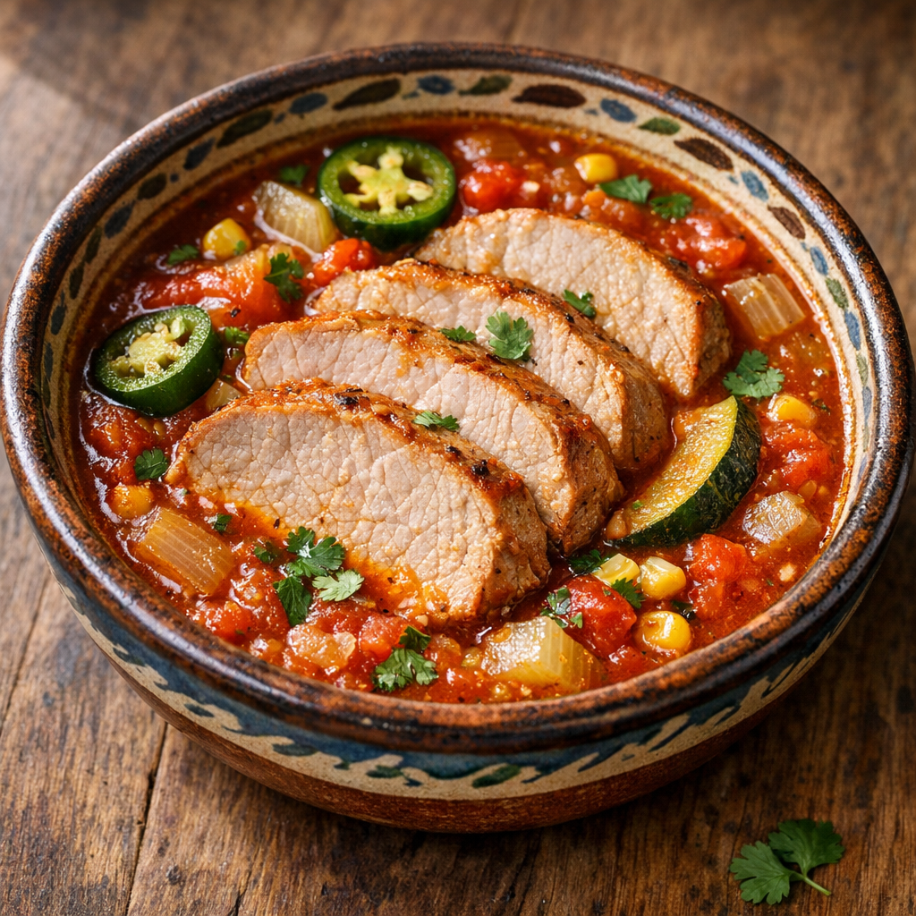 Lomo de Cerdo Magro en Caldillo de Chiltomate