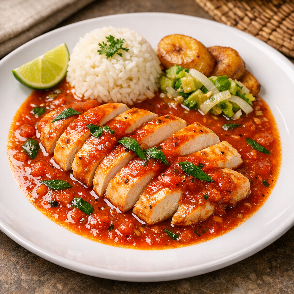 Pollo en Chiltomate al Epazote estilo Peninsular
