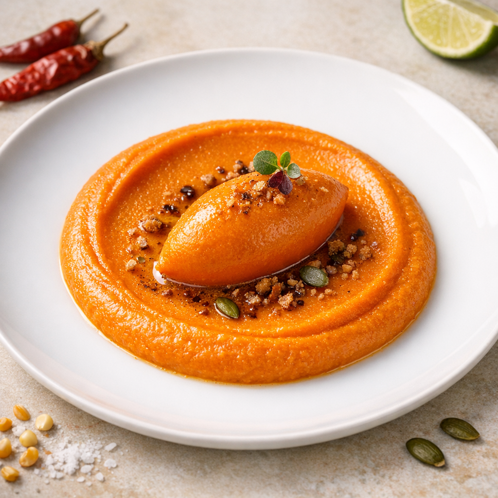 Puré de Camote Anaranjado con Doble Cocción