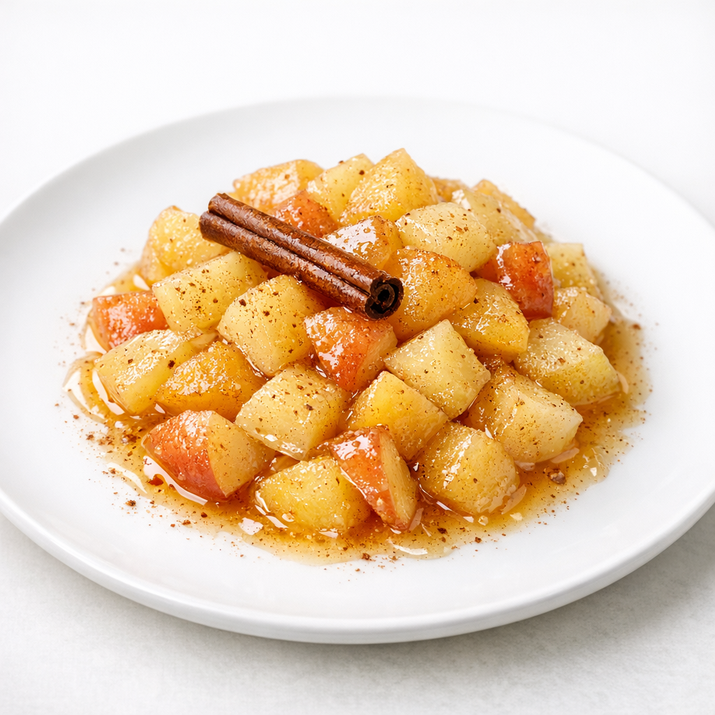 Compota Caliente de Manzana y Pera con Canela