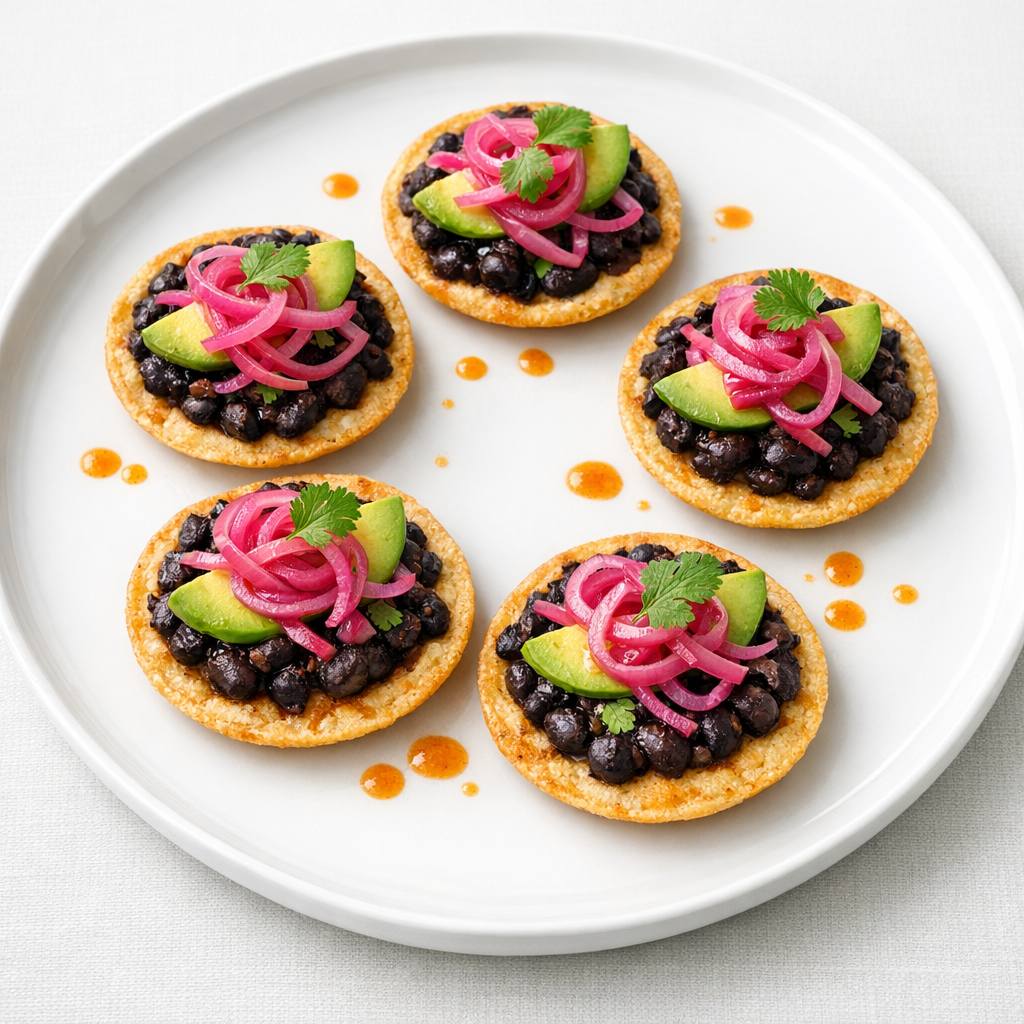 Panuchos Yucatecos Ligeros con Frijol Negro