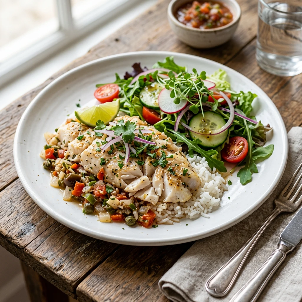 Picadillo Colimense de Pescado Blanco