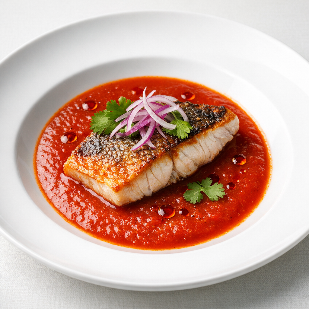 Filete de Huachinango en Caldillo de Chiltomate