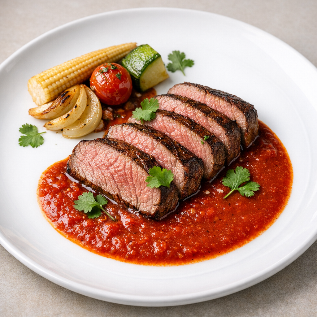 Filete de Res Magro en Caldillo de Chiltomate