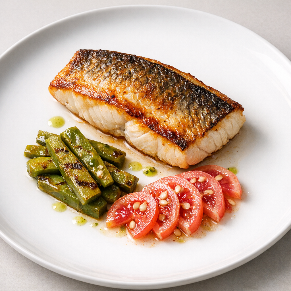 Filete de Robalo con Nopales y Xoconostle