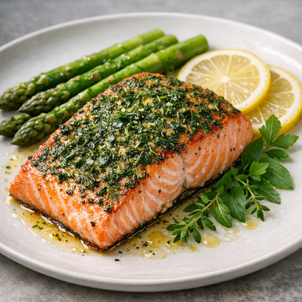 Filete de Salmón al Horno con Hierbas Finas