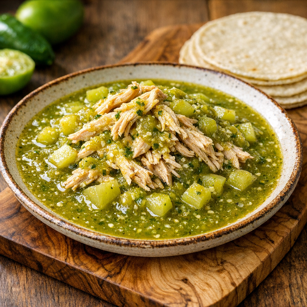 Pavo en Salsa Verde de Tomate Remojado